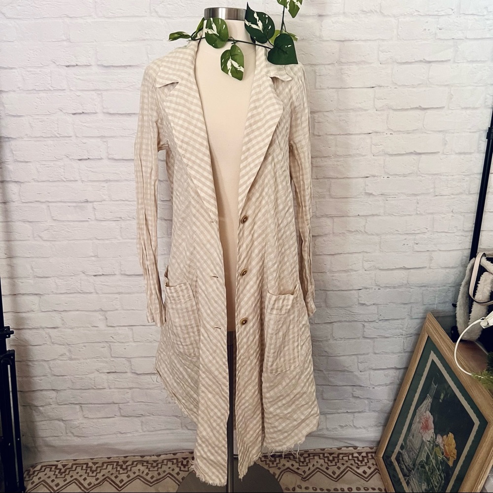 Free People Linen Overcoat